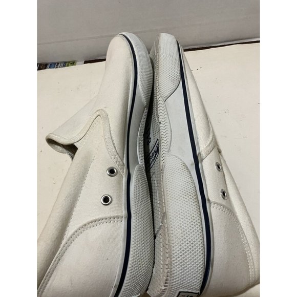 Sperry top-sider Mens Size 9 M white slip on  boat shoe sneaker - Picture 6 of 8